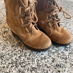 Sorel Brown Lace-Up Kids Boots